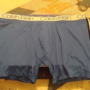 NWOT Calvin Klein Steel Size XL Blue Boxer Briefs